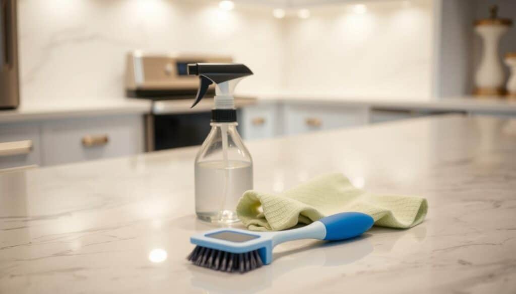 How do I clean marble countertops?