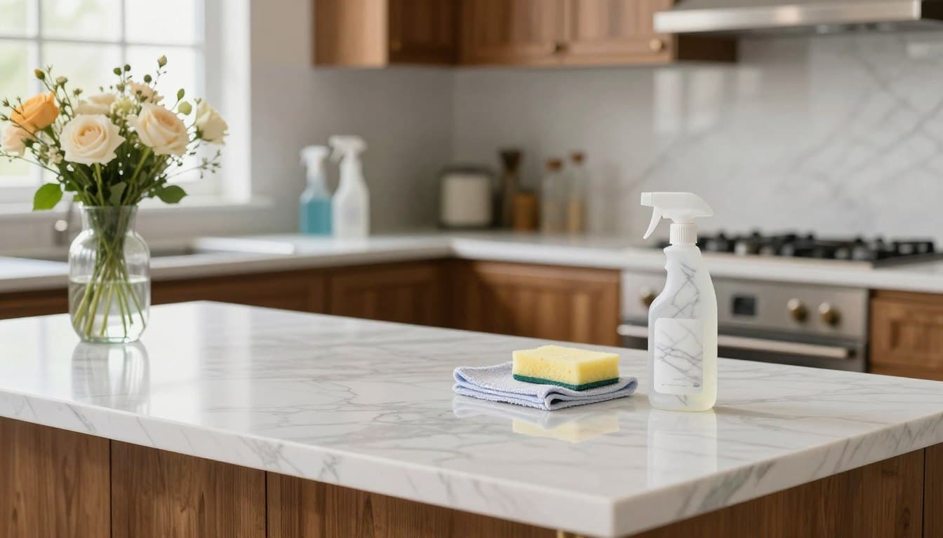how to clean marble countertops