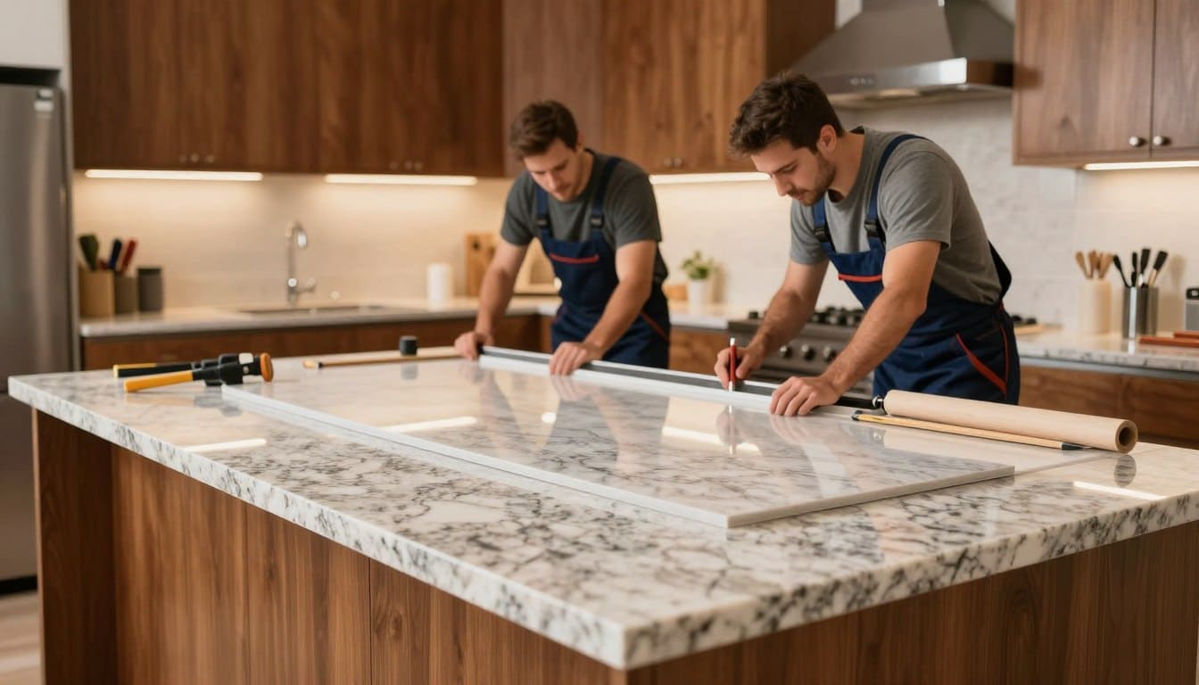 how to install a countertop