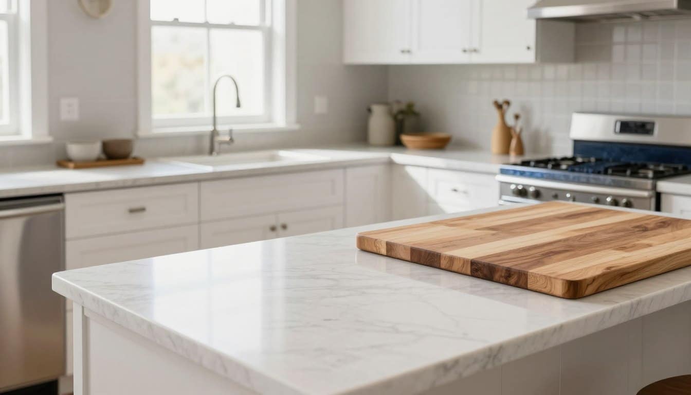 what countertops go with white cabinets