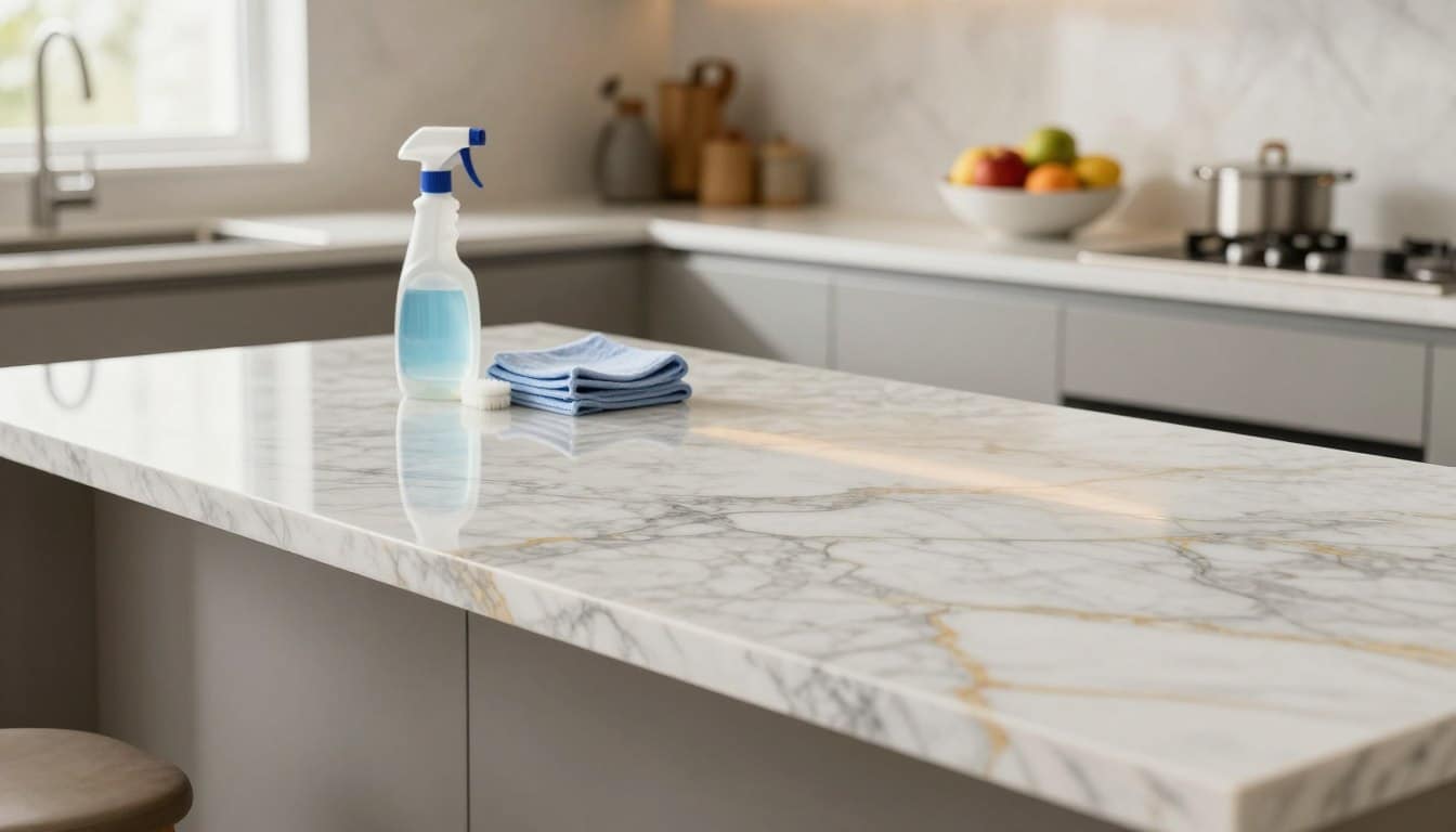 how to clean quartzite countertops